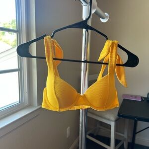 Shade & Shore Yellow Bow-Tie Bikini Top
